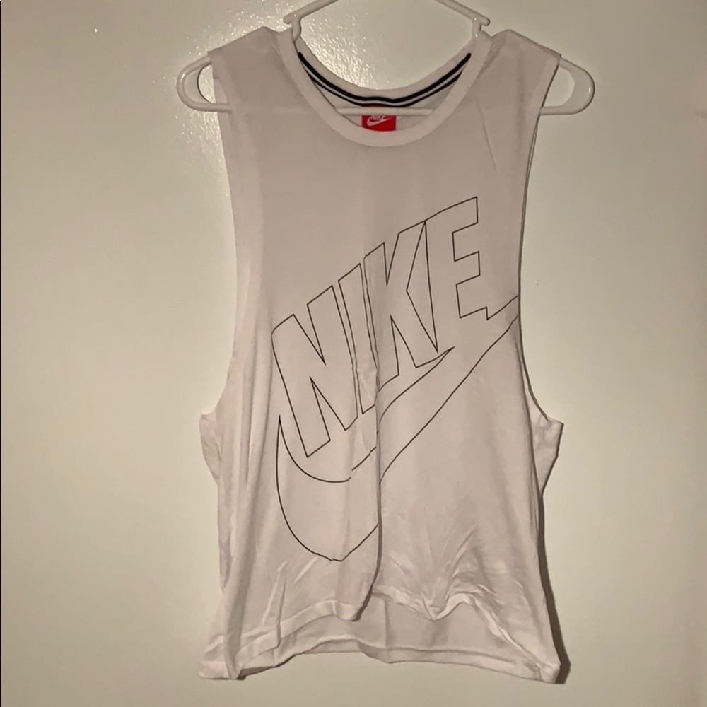 White workout tank